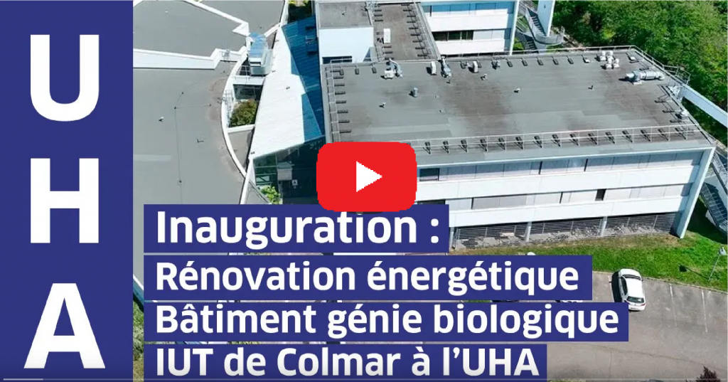 Image pour vidéo youtube web IUT de Colmar département GB inauguration